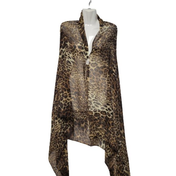 Animal Print Sarong Shawl Pareo Rectangular Beach Wrap - Picture 8 of 13